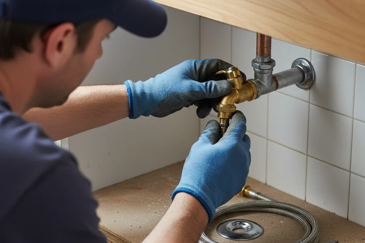 Shutoff valve and fitting work during Emergency Plumbing in Lucama